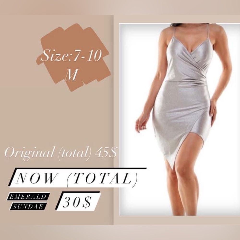 Homecoming silver glitter dress